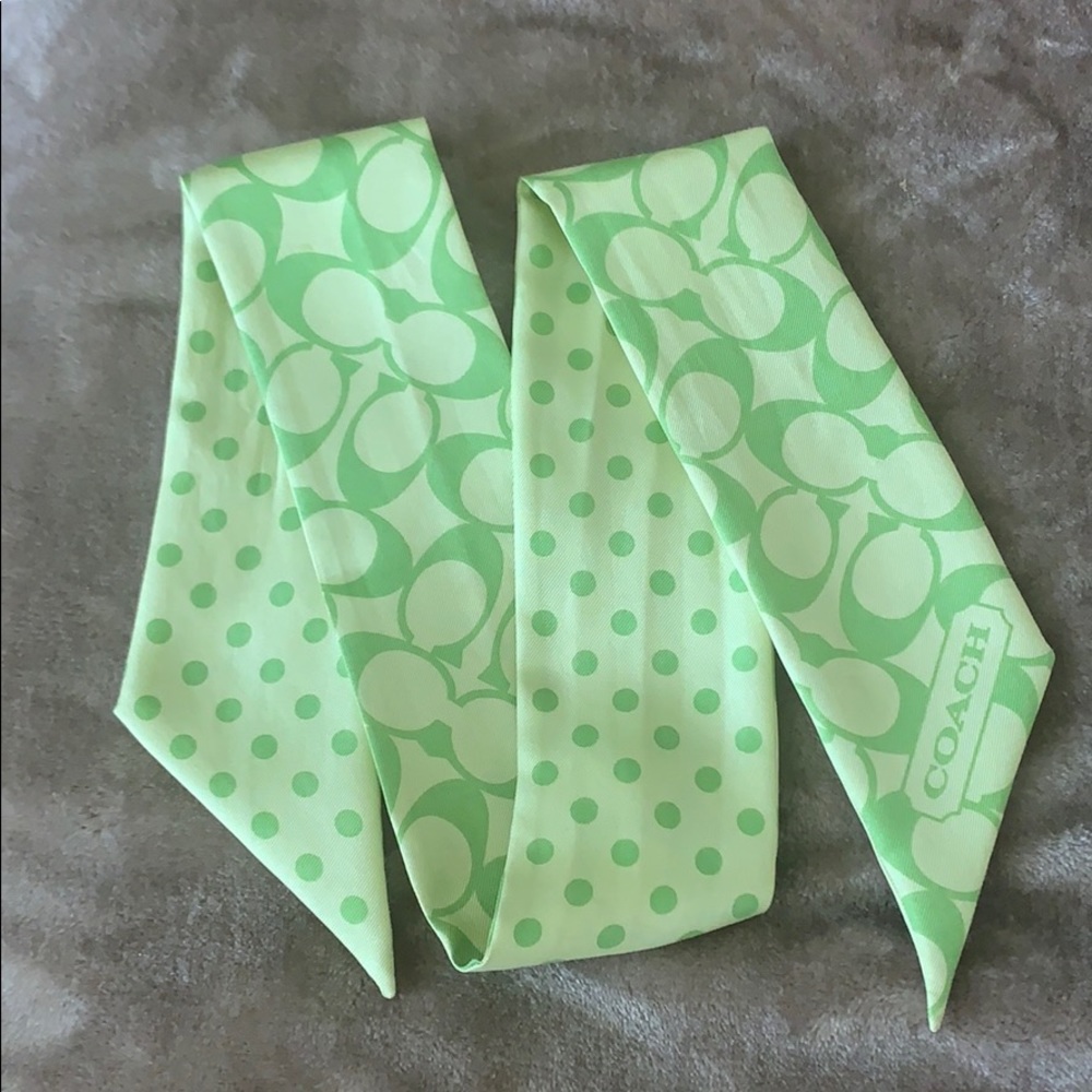 ✅Sold✅ Green COACH SCARF